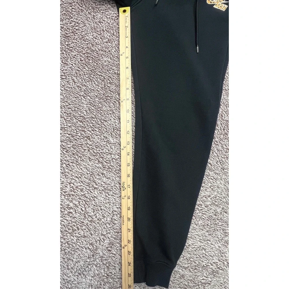 Nike Air Jordan Jogger Sweatpants Mens S Black Leopard Logo Fleece Pants Jumpman